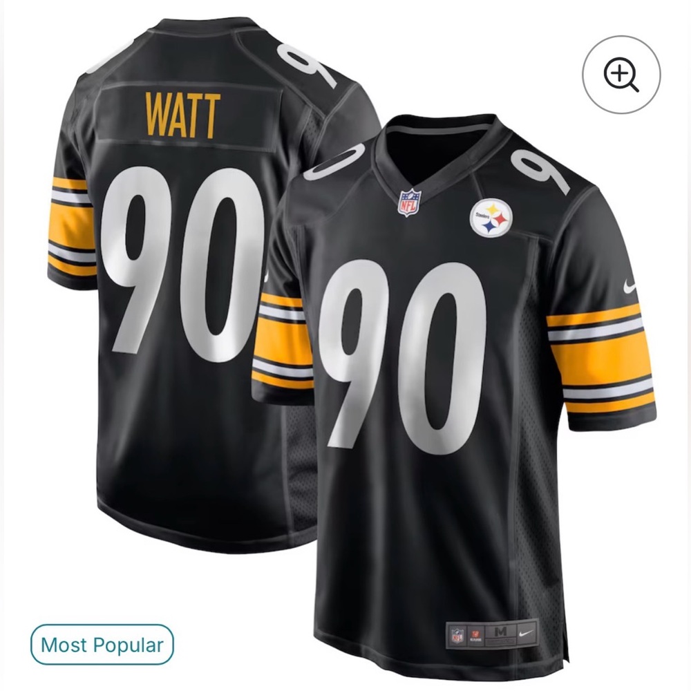 T.J. Watt Pittsburgh Steelers Nike Game Jersey - Black - XL